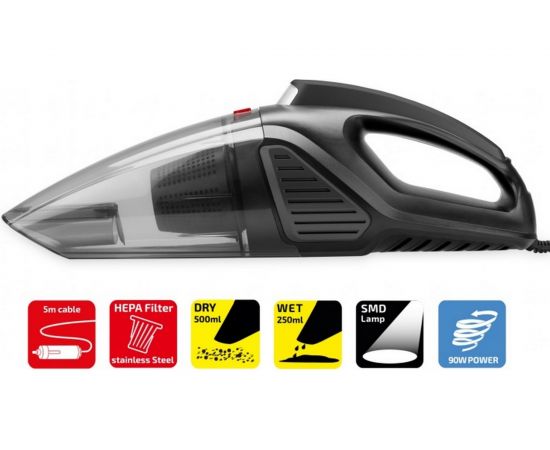 Автопылесос с центрифугой и светодиодной лампой Heyner 12 В, 138 Вт 243100 – изображение 3