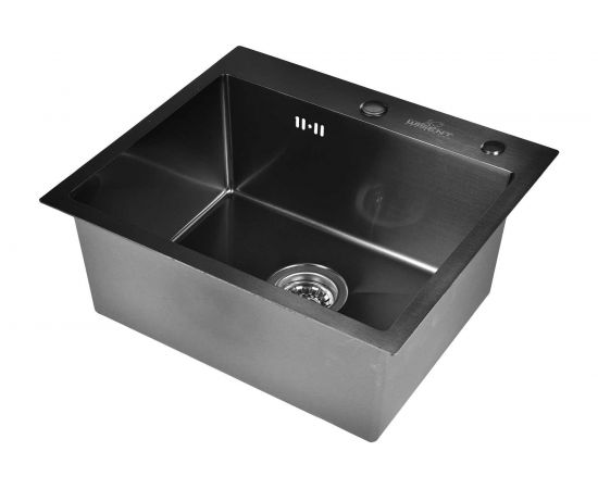 Кухонная мойка из нержавеющей стали WISENT 5044B с PVD покрытием, 50x44 см, с дозатором WS35044B/W405B/WGER010 – изображение 3