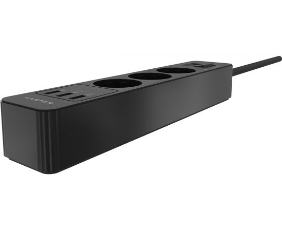 Удлинитель с USB зарядкой HARPER UCH-360 Black H00003011 – изображение 3