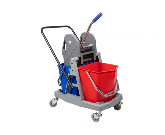 Уборочная тележка Baiyun двухведерная, 2x17, с отжимом AF08076 – изображение 4