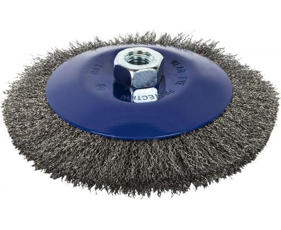 Кордщетка радиальная с наклоном, мягкая, 150 мм, М14 для МШУ ПРАКТИКА 799-925 – изображение 4