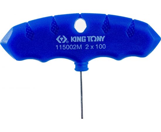 Т-образный шестигранник KING TONY 2 мм, 90,0 х 137,0 мм, с шаровым окончанием 115002MR – изображение 4