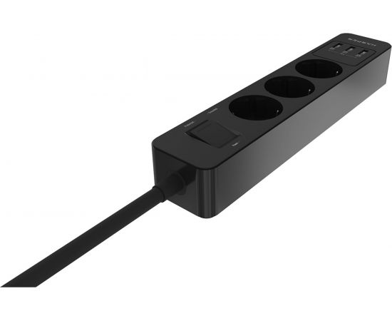 Удлинитель с USB зарядкой HARPER UCH-360 Black H00003011 – изображение 5