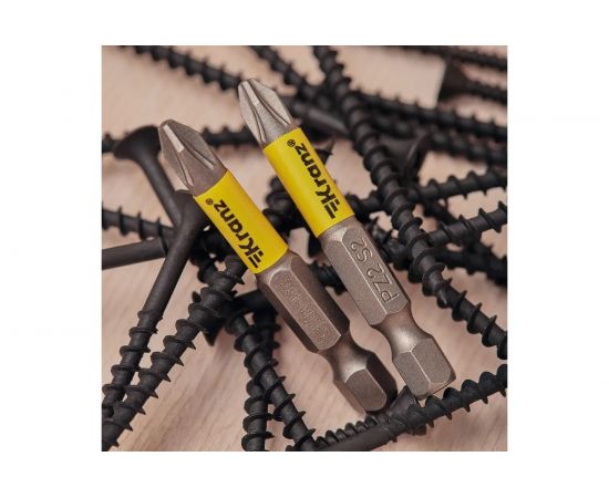 Бита (2 шт; PZ2x50 мм; сталь S2) для шуруповерта KRANZ KR-92-0419-1 – изображение 5