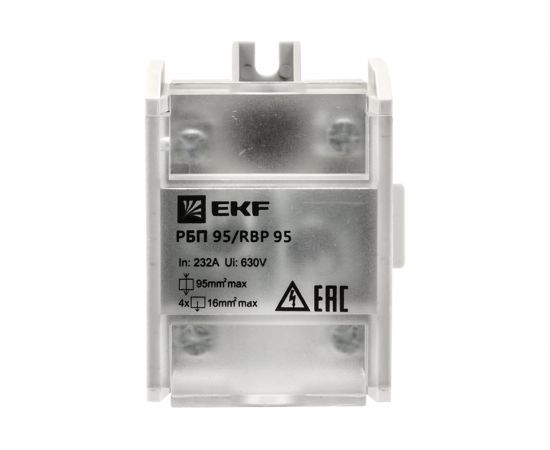 Распределительный блок EKF проходной, РБП 95, 1х95-4х16 мм2, 232/100А, PROxima SQRBP-95-100 – изображение 5