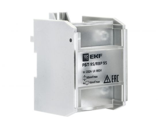 Распределительный блок EKF проходной, РБП 95, 1х95-4х16 мм2, 232/100А, PROxima SQRBP-95-100 – изображение 6