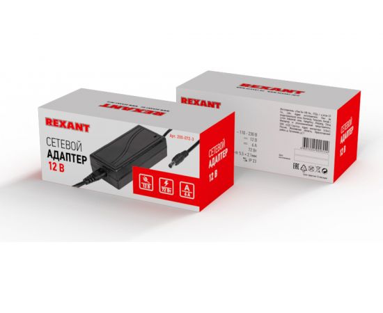 Блок питания REXANT 12 В 72 Вт 6 А разъем 5.5х2.1 200-072-3 – изображение 8