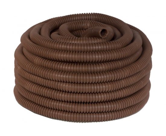 Легкая гофротруба ПВХ Урал ПАК с протяжкой под темное дерево-16 мм (25), м ГФ-9104116-025 