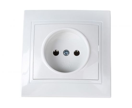 Розетка TDM 2П 10А 250В белая ""Таймыр"" пром. упак., бакелит. основание SQ1814-0511 