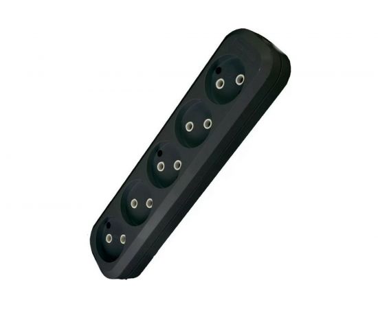 Розеточная колодка TDM 5 гнезд 2П б/з 10А 250В черная SQ1806-0134 