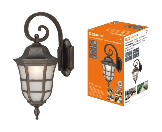 Садово-парковый светильник TDM ""Меридиан"" 100 Вт, вниз, алюминий, матовое/кофейный, Е27, SQ0330-0237 