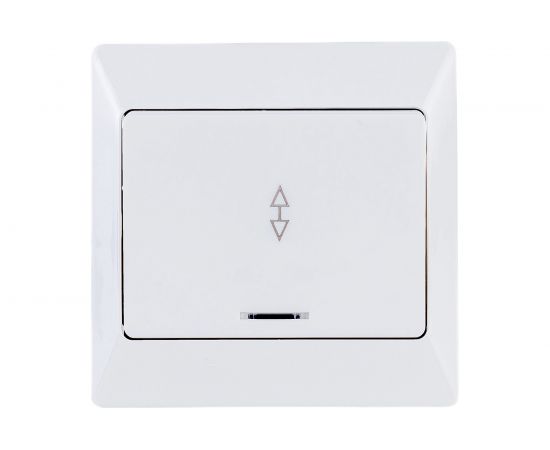 1 клавишный выключатель TDM Ильмень на 2 направления с подсветкой 10А белый SQ1823-0006 