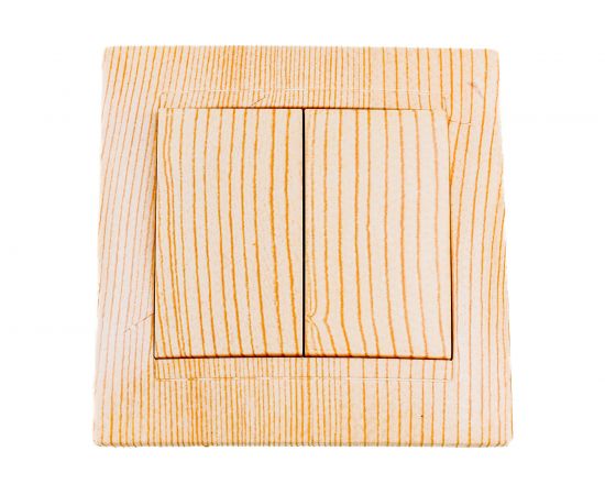 2-клавишный выключатель TDM Лама 10А сосна SQ1815-0302 