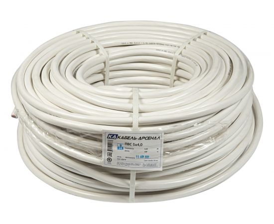 Провод ПВС Кабель-Арсенал 5x4,0 ГОСТ - 100 м 51852 