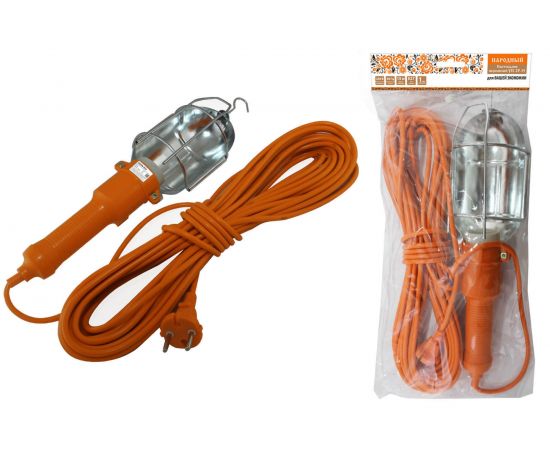 Переносной светильник TDM УП-2Р-15, 60 Вт, Е27, 15 метров, Народный SQ0306-0038 