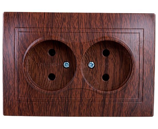 Розетка TDM двойная 2П 10А 250В "ЭКО" бук "Таймыр" SQ1814-0313 