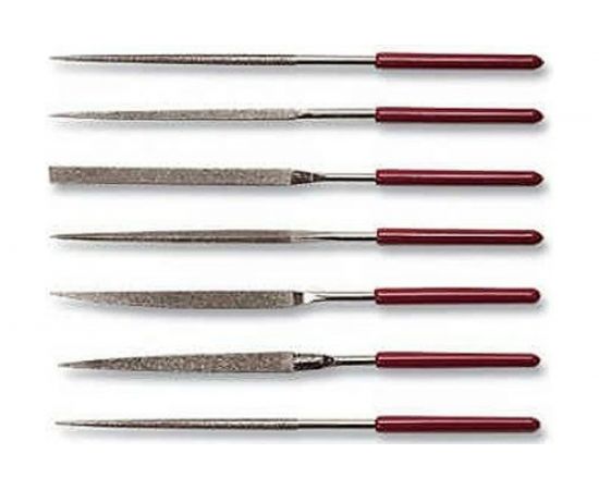 Набор надфилей CNIC алмазных из 7шт. L140x3 с обрезин. ручкой QG-2800 45991 