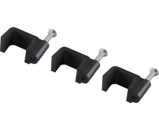 Плоская пластиковая скоба TDM 12 мм, черная, 50 шт. SQ0513-0036 