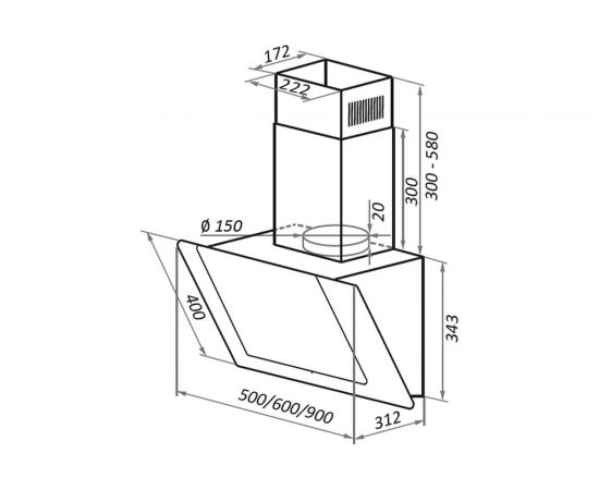 Кухонная вытяжка MAUNFELD WIND PUSH 60 Glass Black – изображение 15
