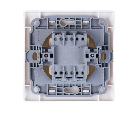 1 клавишный выключатель TDM Ильмень на 2 направления с подсветкой 10А белый SQ1823-0006 – изображение 2