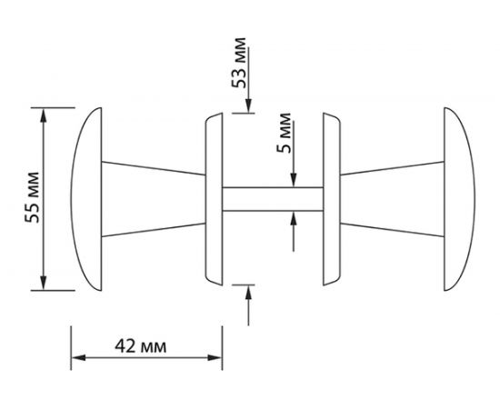 Дверная ручка Литейщик-Плюс РДК-115 белая 6507 – изображение 2
