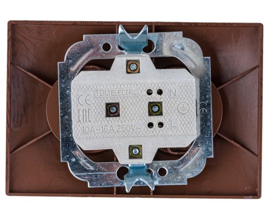 Розетка TDM двойная 2П 10А 250В "ЭКО" бук "Таймыр" SQ1814-0313 – изображение 2