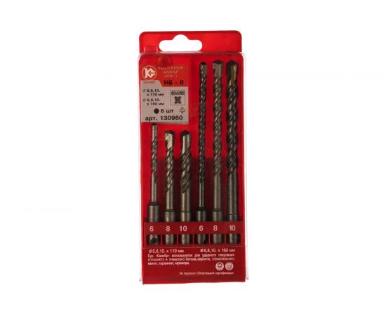 Набор буров SDS-plus (6-10 мм; 6 шт.) Калибр 00000051983 – изображение 2