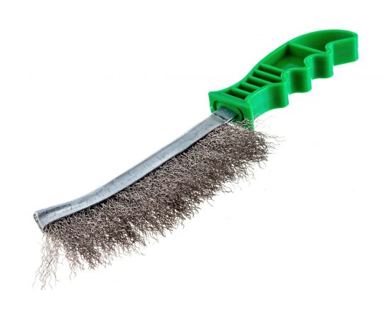 Универсальная ручная щетка крацовка EuroBrush 230x130 ворс гофр. нержавеющая сталь 0,30 EB-XSS1 – изображение 2