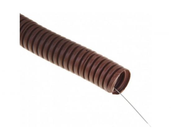 Легкая гофротруба ПВХ Урал ПАК с протяжкой под темное дерево-16 мм (25), м ГФ-9104116-025 – изображение 2