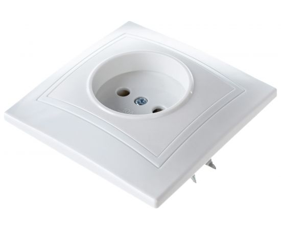 Розетка TDM 2П 10А 250В белая ""Таймыр"" пром. упак., бакелит. основание SQ1814-0511 – изображение 2