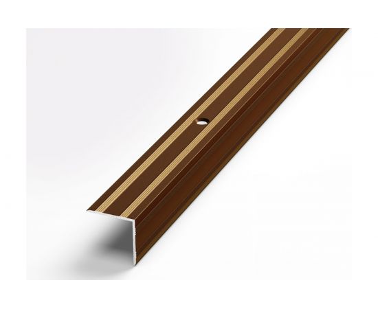 Порог угловой алюминиевый ЛУКА (20х20 мм, 1,35 м, порошковое покрытие, Бронза) УТ000012934 – изображение 2
