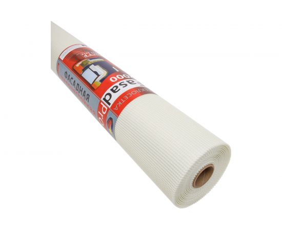 Стеклотканевая фасадная (рядовая) сетка FasadPro 4x4 мм, 1x50 м, 2000 Н, ГОСТ Р 55225-2017, А УТ0003514 – изображение 2