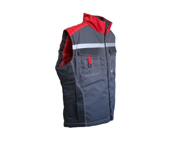 Утеплённый жилет с СОП Спрут ФОРМУЛА темно-серый с красной и черной отделкой, р. (56-58) 112-116 129402 – изображение 2