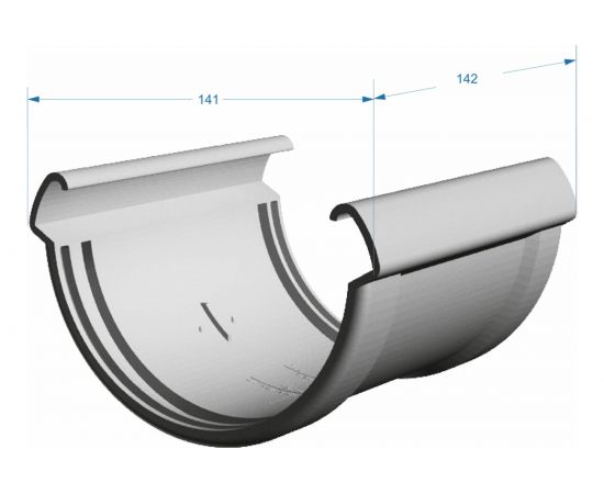 Соединитель желобов DOCKE LUX шоколад PVLS-1050 – изображение 2