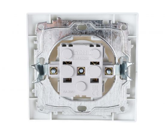 Розетка TDM 2П 10А 250В белая ""Таймыр"" пром. упак., бакелит. основание SQ1814-0511 – изображение 3