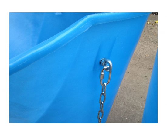 Прямая секция мусоросброса POLIMER GROUP синий SMS113 – изображение 3