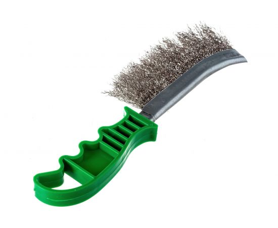 Универсальная ручная щетка крацовка EuroBrush 230x130 ворс гофр. нержавеющая сталь 0,30 EB-XSS1 – изображение 3