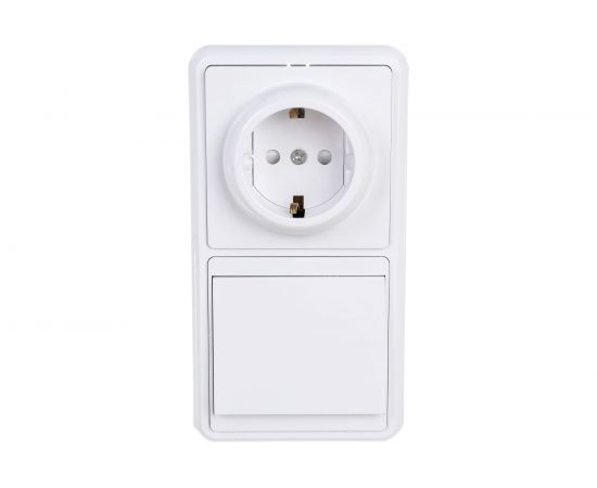 Блок TDM комбинированный, БКВР 1-но клавишный выключатель, розетка, 2П З с з/ш SQ1813-0001 – изображение 4