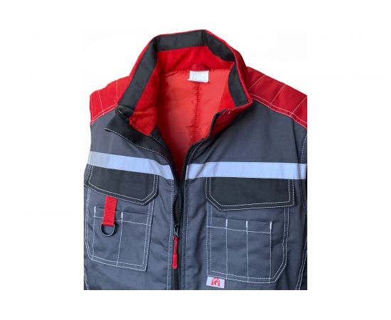 Утеплённый жилет с СОП Спрут ФОРМУЛА темно-серый с красной и черной отделкой, р. (56-58) 112-116 129402 – изображение 4