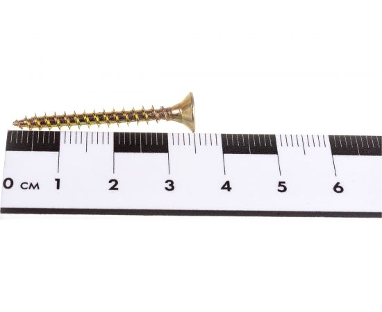 Набор для крепления ВИРТУОЗ дюбель 6x30, шуруп 4x35 потайная головка, желтый цинк, 150 шт. 550-00521 – изображение 5