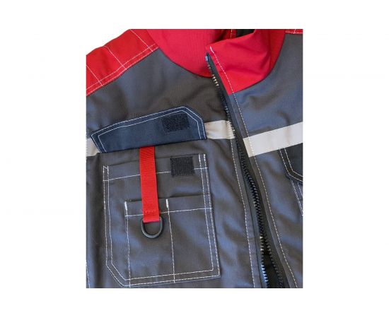 Утеплённый жилет с СОП Спрут ФОРМУЛА темно-серый с красной и черной отделкой, р. (56-58) 112-116 129402 – изображение 5