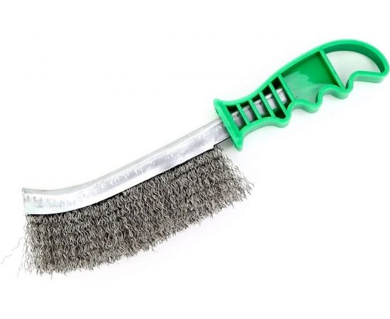 Универсальная ручная щетка крацовка EuroBrush 230x130 ворс гофр. нержавеющая сталь 0,30 EB-XSS1 – изображение 5