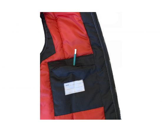 Утеплённый жилет с СОП Спрут ФОРМУЛА темно-серый с красной и черной отделкой, р. (56-58) 112-116 129402 – изображение 6