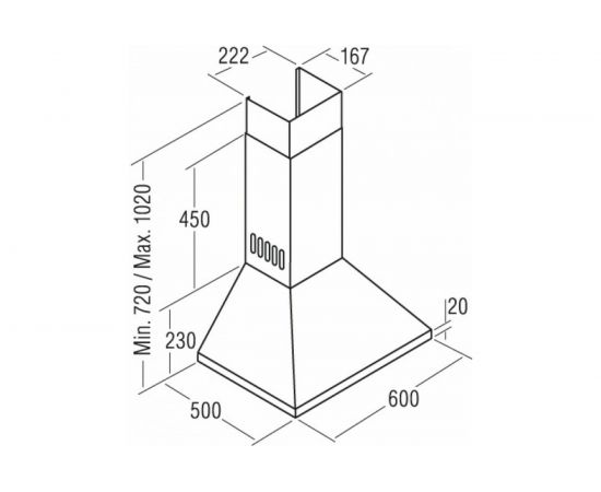Кухонная вытяжка CATA OMEGA 600 X, L 02002305 – изображение 8