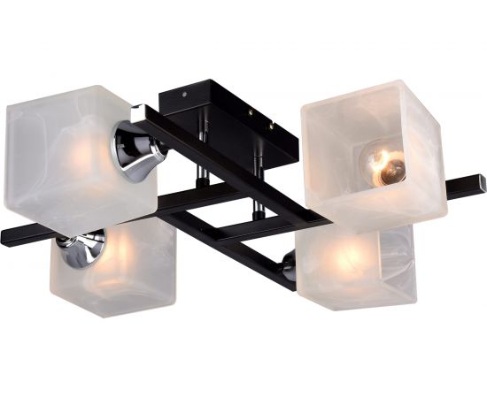 Люстра РОССВЕТ 4х60ВтхE27 РС20199 BK+CR/4C 