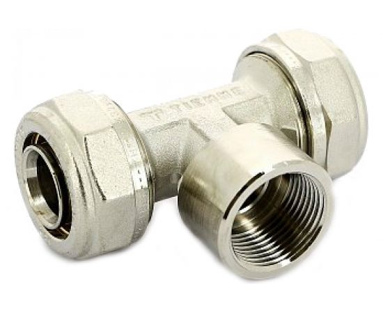 Обжимной тройник Tiemme В, 32х1""x32, никелированный 1600048 