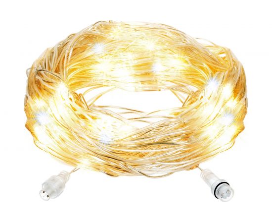 Электрогирлянда-конструктор Vegas Сеть 144 желтых LED ламп, прозрачный провод 55034 