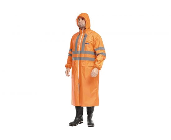 Влагозащитный флуоресцентный плащ ГК Спецобъединение EXTRA-VISION WPL, оранжевый, Плащ 100/96/170 