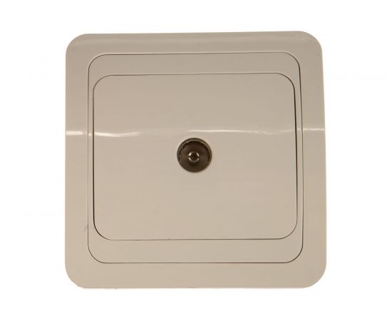 Телевизионная простая розетка, мама, белая 0-2400Гц TDM Валдай SQ1804-0014 