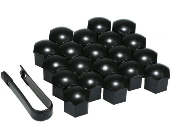 Набор колпачков для гаек и болтов NORM 21 мм, черный, 20 шт.HP-FC-21B 